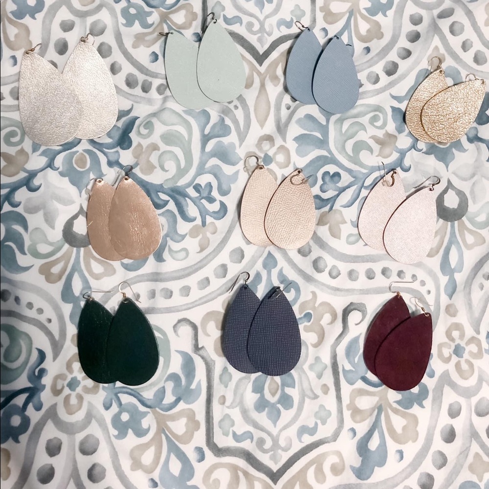 Nickel & Suede earrings x 10